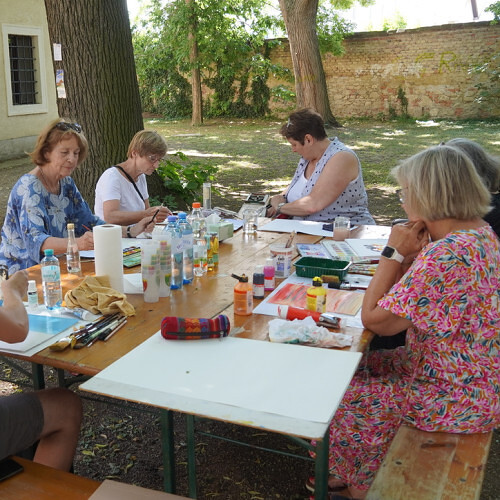 Malen im Dorf 